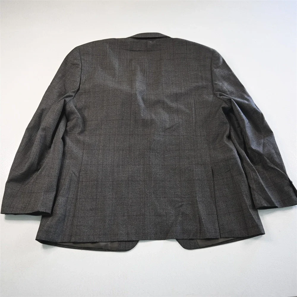 Michael Kors 46R Glenn Check 100% Wool Flannel Blazer Suit Jacket Sport Coat